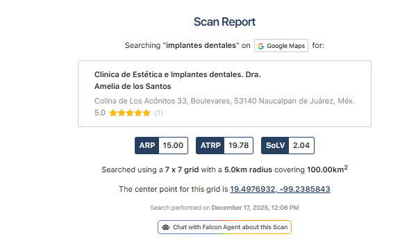Antes: Scan report Google Maps