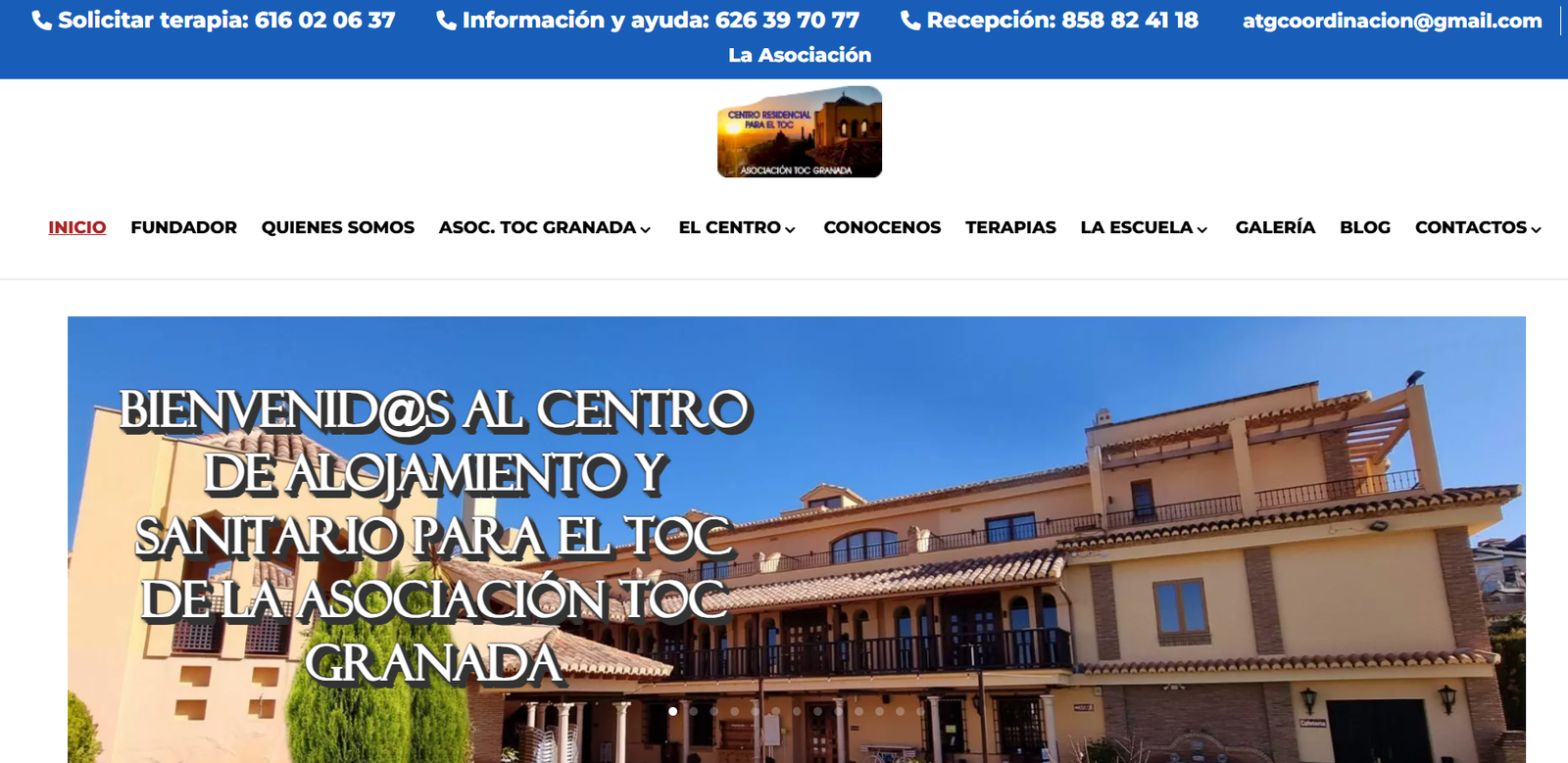 Después: web reorganizada TOC Granada